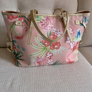 Spartina flower tote (large).